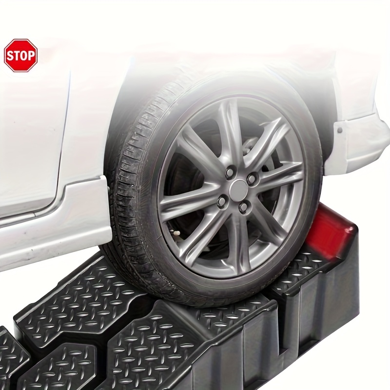 lot de 2 rampes de chargement larges en plastique robustes - de 2,5 , base renforcée, surface antidérapante - pour lentretien de la voiture/laccès au soubassement (90 x 33 x 22,5 cm/35,4 x 13 x 8,9 po, noir) Détails du produit 7