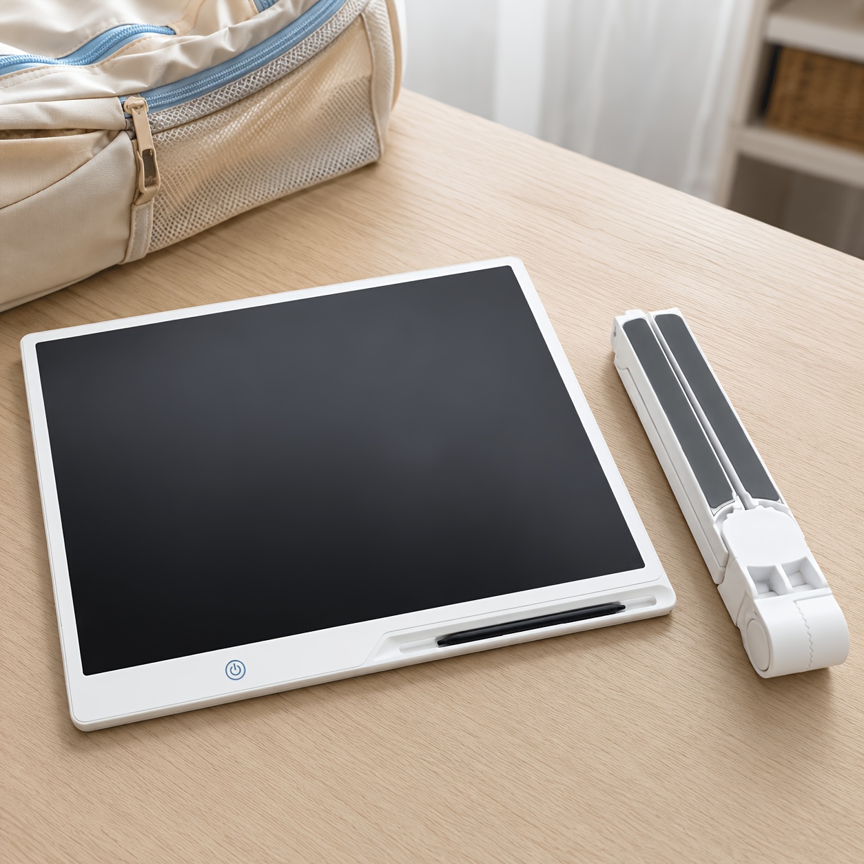 TEMU 20-inch Rechargeable Lcd Writing Tablet Set, Kids Board With Display Stand And Stylus, Reusable Drawing And Writing Pad For School, Home
