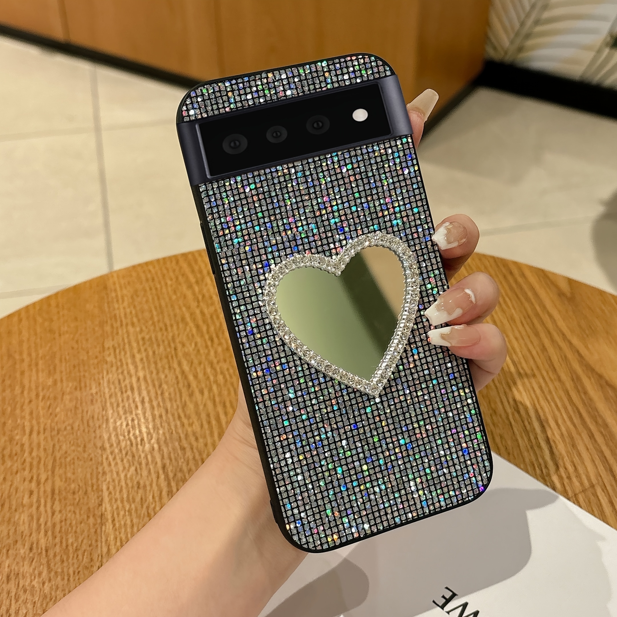 TEMU Phone Case - Suitable For Google 6/6a/6pro/7/7a/7pro/8/8a/8pro/9/9a/9pro/9pro Xl Easter Gift, Christmas Halloween Decoration/cute Shiny Love