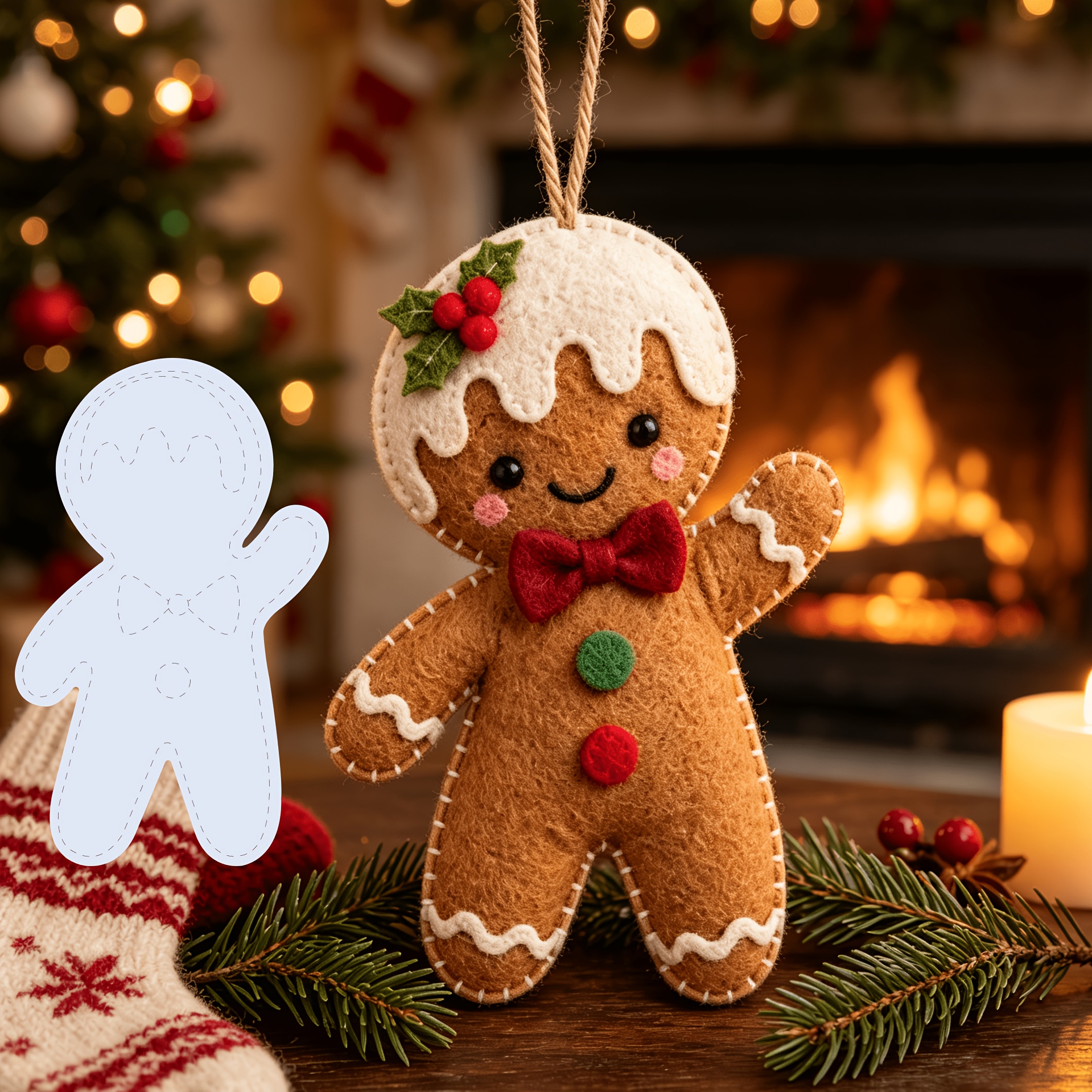 TEMU 1 Set Of 4pcs, Winter Hanging Ornament Handmade Stencils, Art Decoration Templates, Reusable Painting Stencils, For Handicrafts, Painting,
