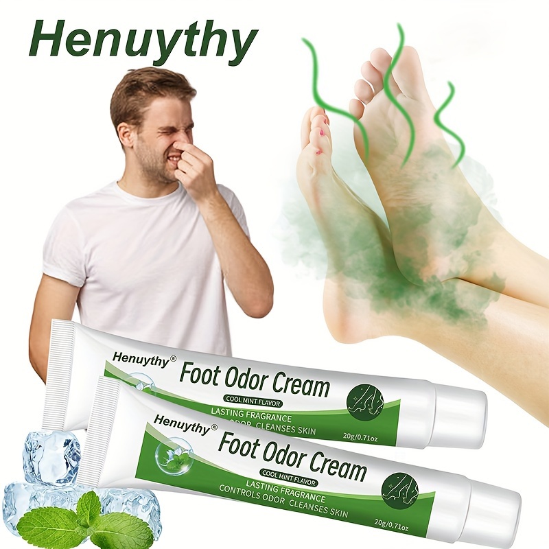 2 Pack Henuythy Foot Odor Cream: Natural Mint Extract, Foot Skin, , Suitable For Types, Portability, Unisex