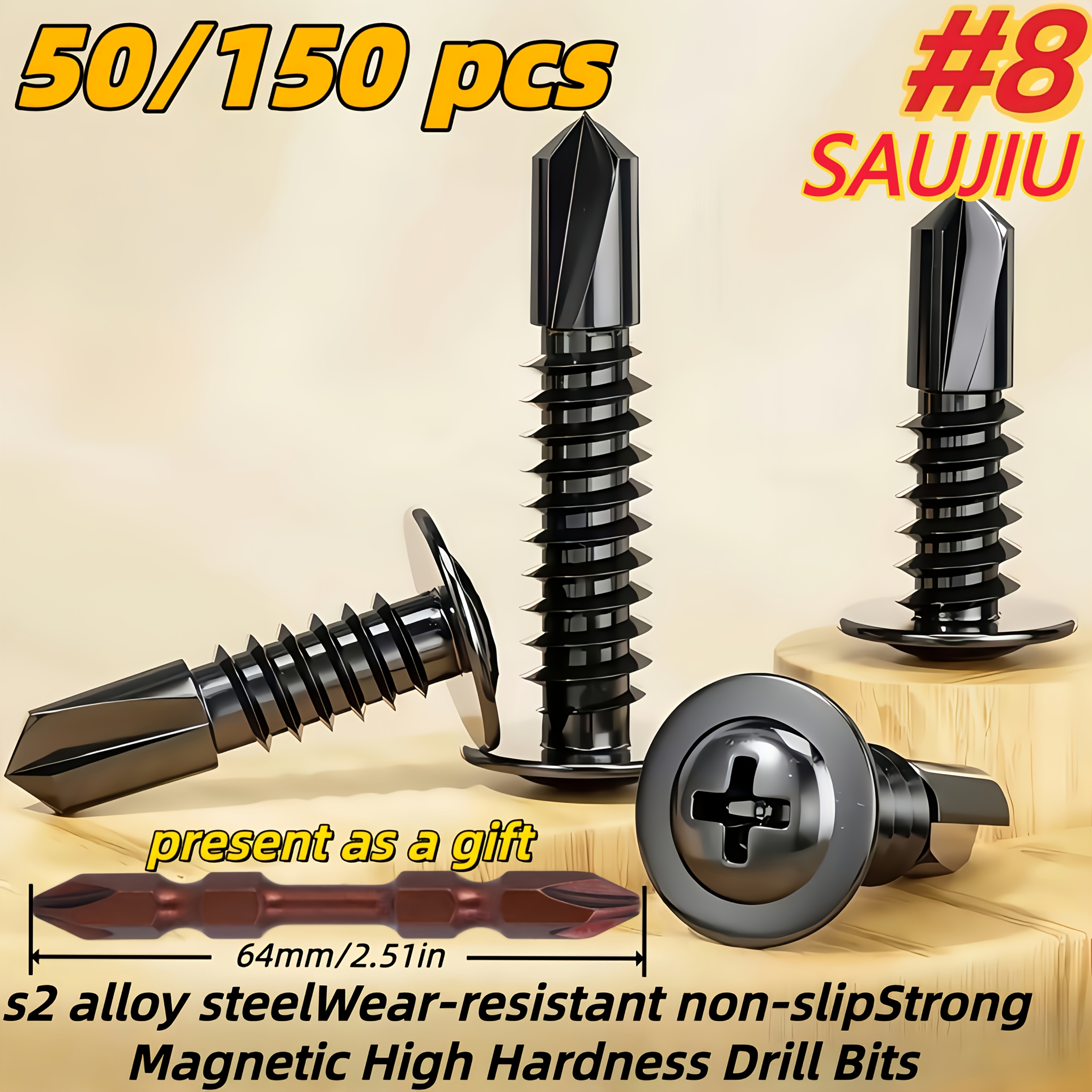450Pcs Black Wood Screws M3 Phillips Round Head Self-Tapping Screws – Mini Carbon Steel Electronics Screw Assortment Kit