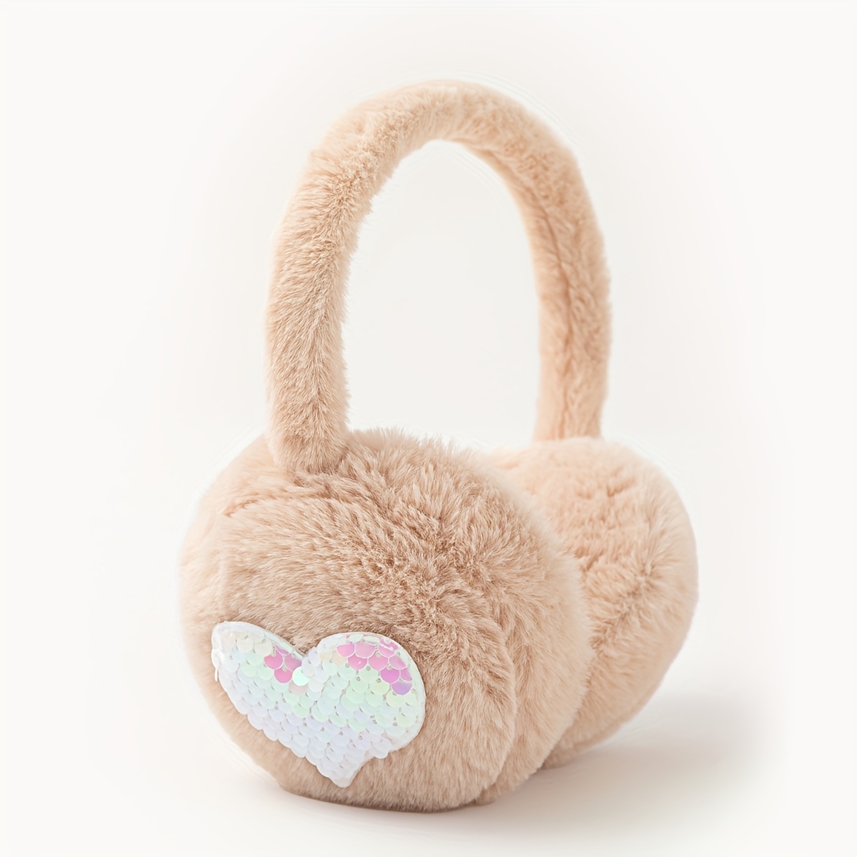 A Heart-patterned Classic Solid-color Cute-style Ear Suitable For Winter Wear