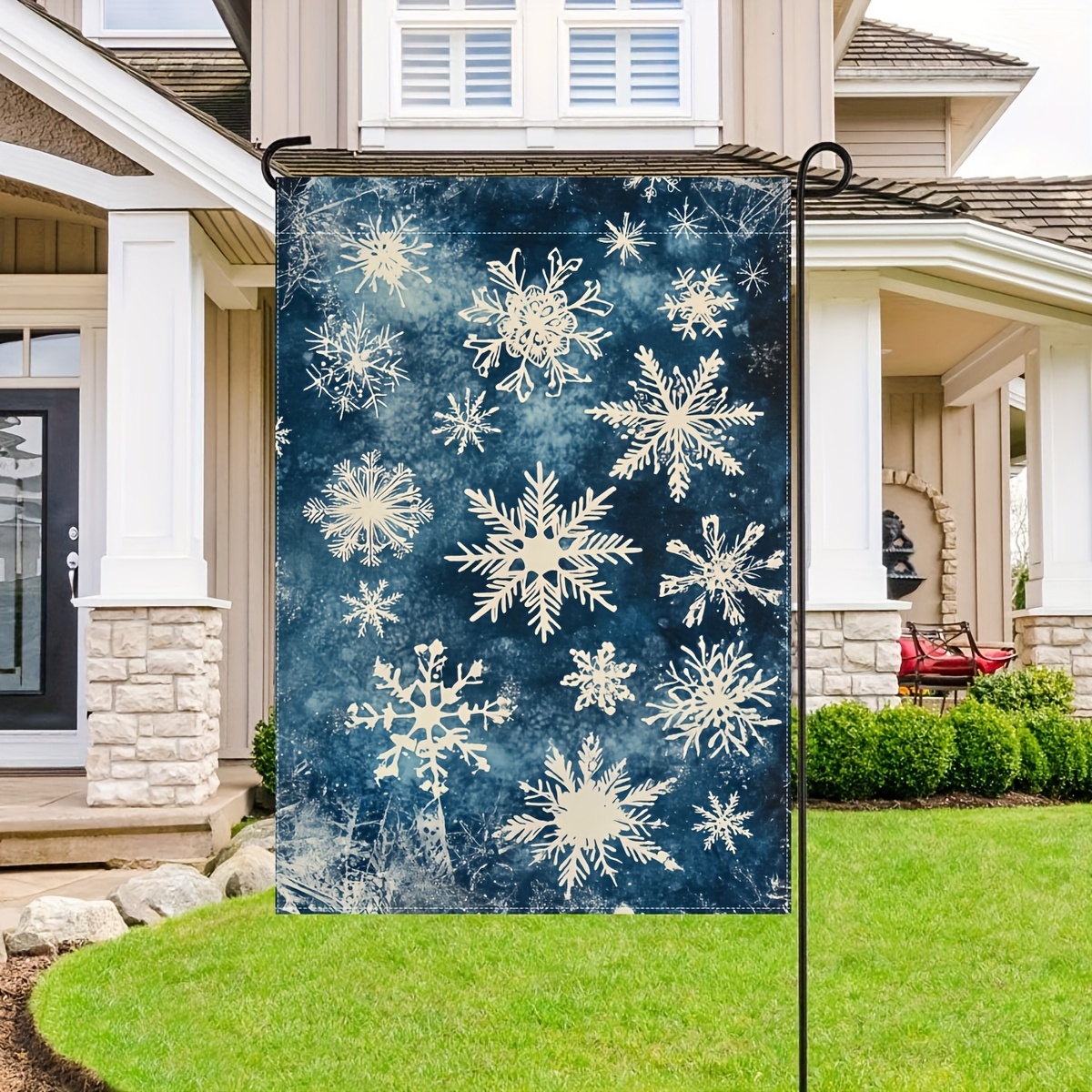 

Winter Snowflake Garden Flag - Welcome To Winter, Decorative Polyester Flag, Double-sided, No Electricity Required, 12x18 Inches - For Lawn, Garden, And Home Décor, 1pc