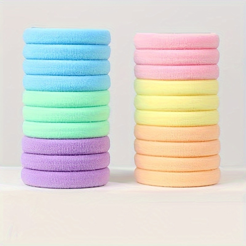 

50pcs/set Macaron Color Hair Loops Elastic Ponytail Holders Stylish Hair Ties For Women And Daily Uses Daily Wear
