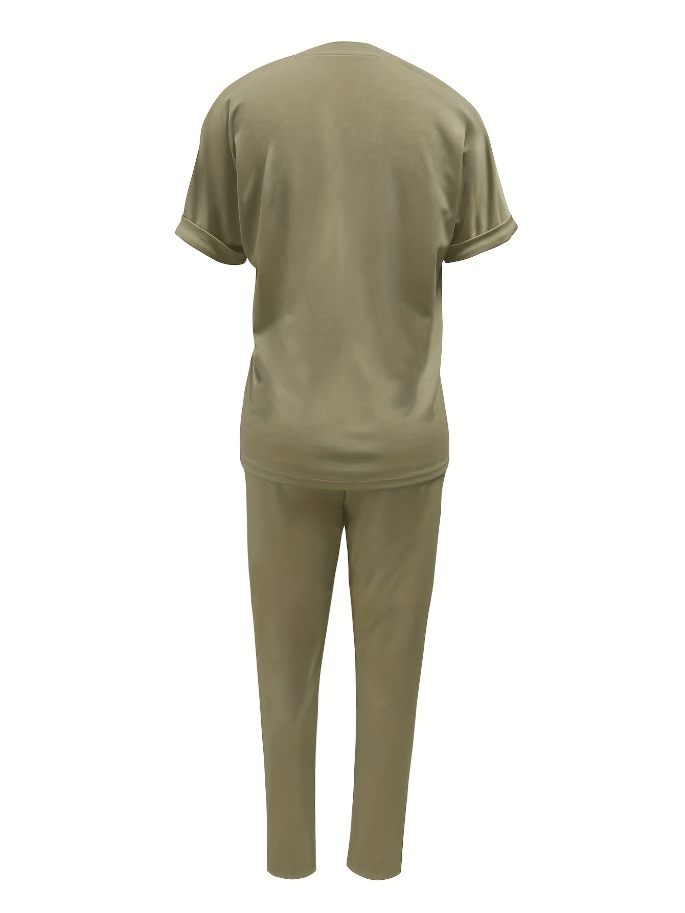 Fashionable Commuting Short-Sleeve And Long-Pants Casual Outfit