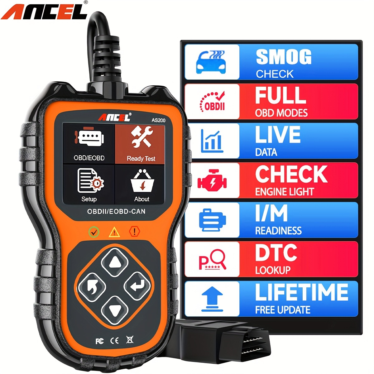 

Ancel As200 Obd2 Scanner Code Reader Automotive Diagnostic Tools Engine Check Car Scanner Professional Obd2 Auto Diagnostics