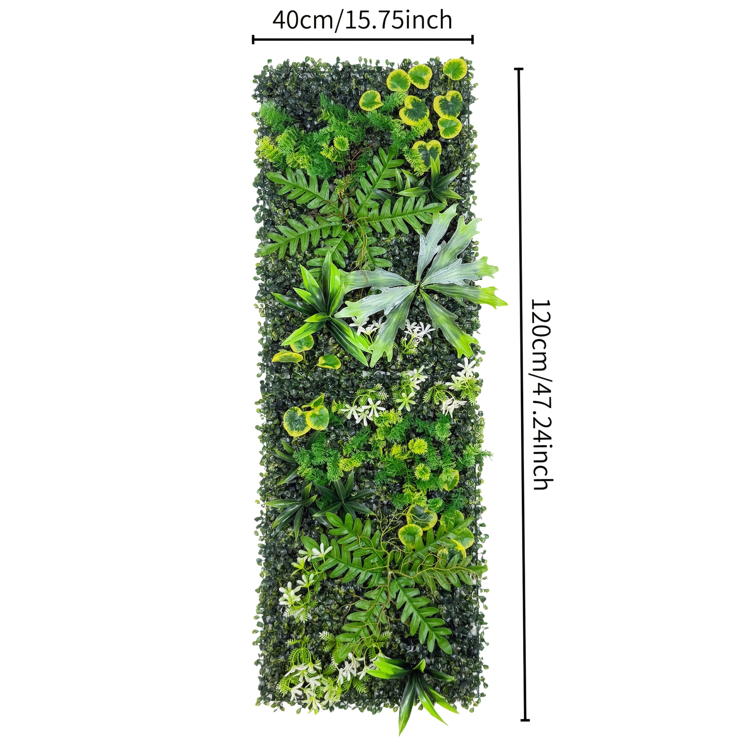 TEMU Panneau de décoration de pelouse artificielle verte de simulation 40 x 120 cm, mur vert en gazon artificiel en plastique, facile à installer,