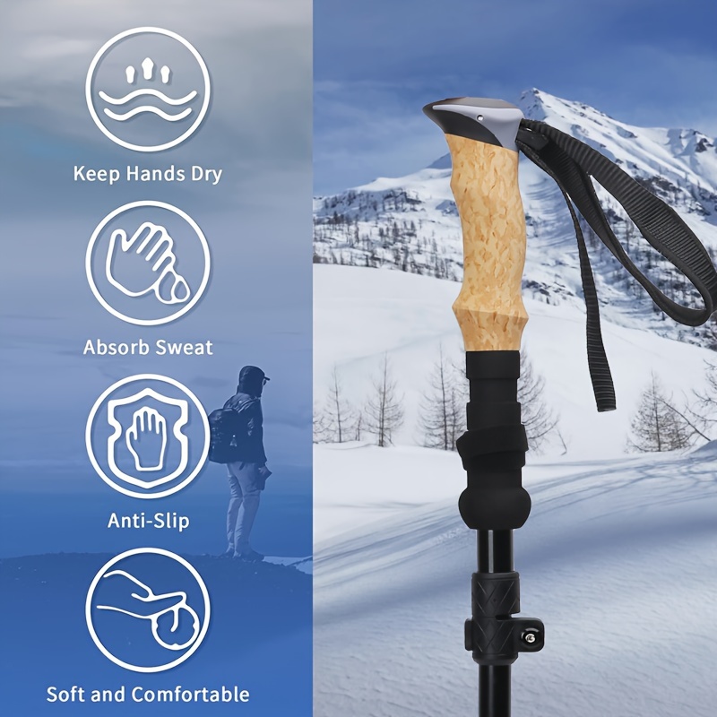 Ultra-Strong Trekking Hiking Poles - 2 Pack Adjustable Hiking Sticks