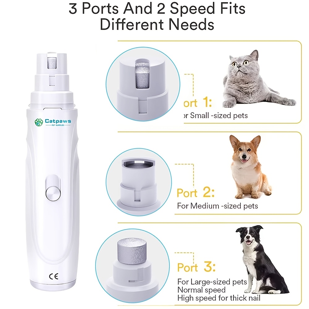 电动宠物指甲研磨机 usb 充电式电动狗指甲剪刀安静电动狗猫爪指甲修剪器工具 详情 3