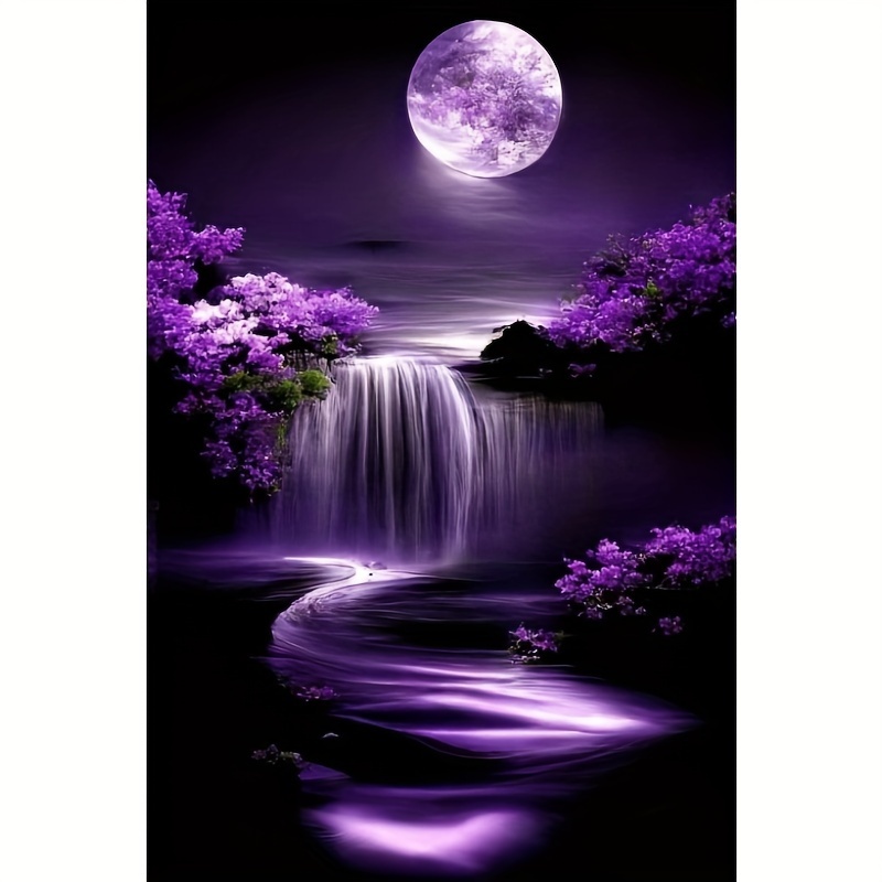 

Purple Diy 5d Diamond Painting Kit - Diamond Art, Embroidery ,