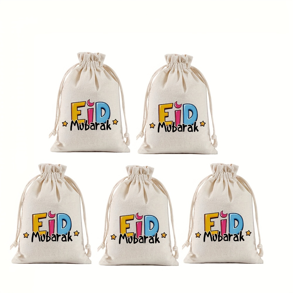 TEMU Cadeau pour elle/lui, sacs cadeaux Aïd Moubarak pour le Ramadan, adaptés aux célébrations musulmanes, avec des décorations pour l' et l'Aïd