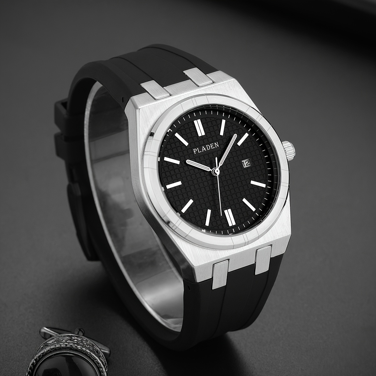 Pladen Fashion Casual Simple Watch Watch Sports Silicone Strap Men's Watch