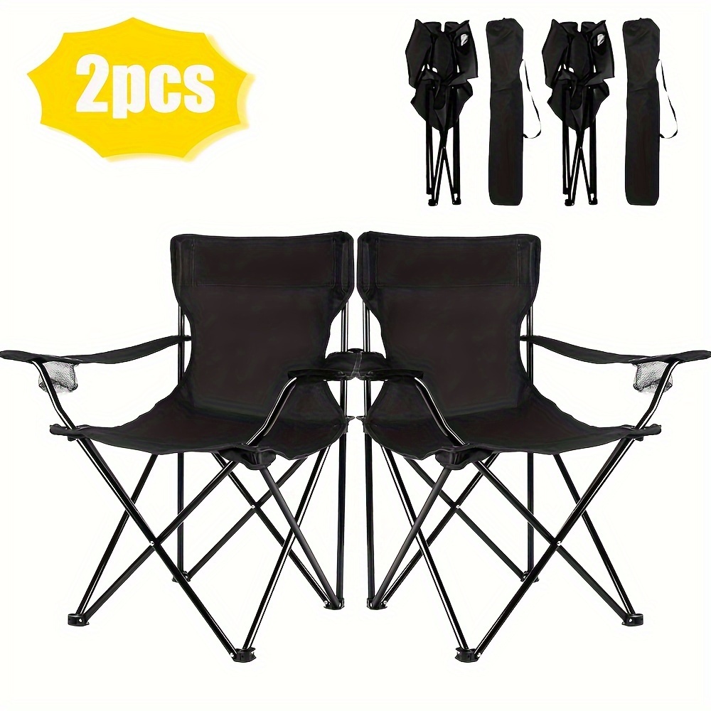 

2 Portable Camping Chairs For Outdoor Activities, Multifunctional Folding Chairs, Sports Chairs, Outdoor Chairs, And Lawn Chairs