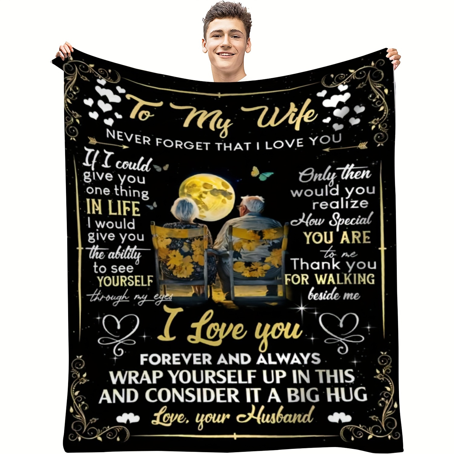 

1pc Husband For Blanket Sofa Blanket Tv Blanket For
