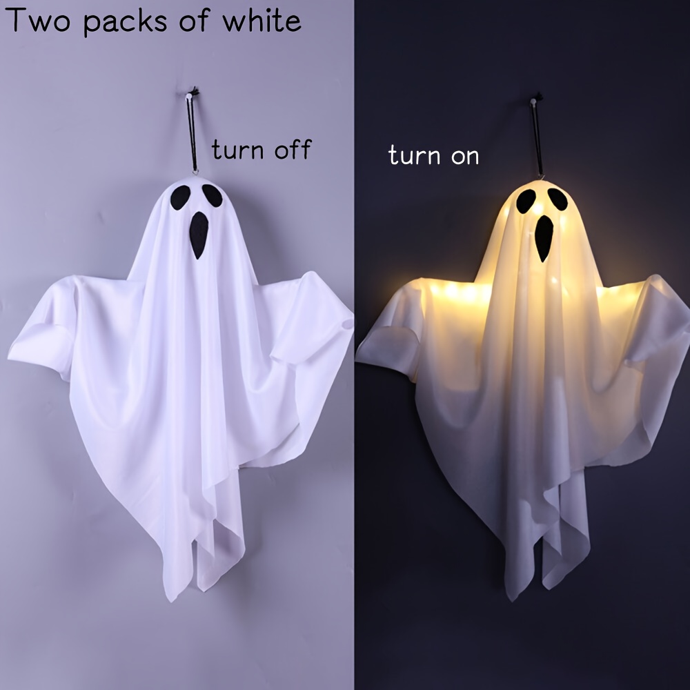 Image of 2pcs Halloween Diy Light Up Decorations, 20 Inch Halloween Led Lights - Diy Hanging Decoration With Lanyard, Battery Operated () For Indoors, Trees, And Windows