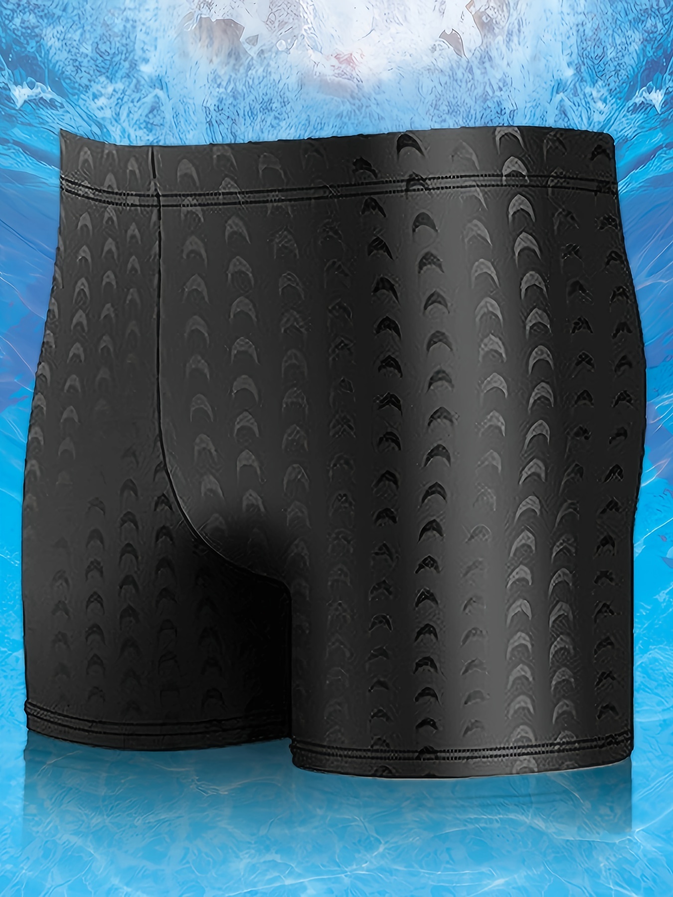 *'s Crescent Print Swim Trunks Stretch Skinny Fit Shorts For Swimming  Wear