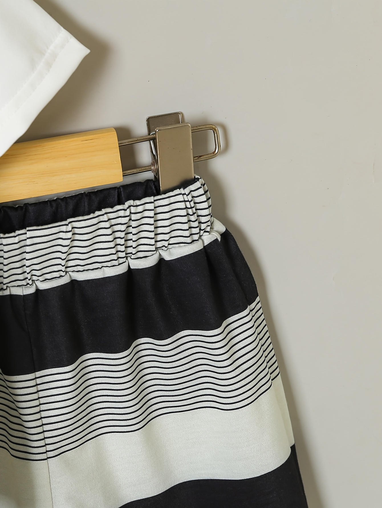 summer striped outfit casual black white short Temu Colombia