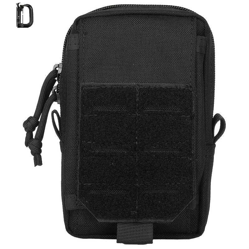 TEMU Pochette EDC pour Anneau en D, Pochettes Utilitaires Molle Organisateur de Gadgets Support de Téléphone Sac Banane Pochette pour Smartphone Étui