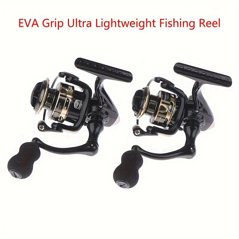 1pc Ultra Lightweight Fishing Reel, EVA Grip, 500/800 Series, 12+1BB,  High-speed 5.2:1 Gear Ratio, Mini Spinning Reel For Anglers