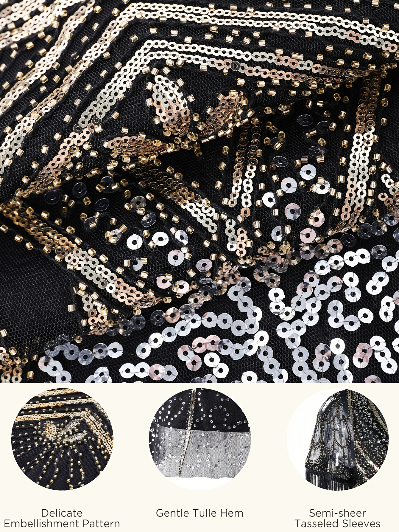 alex and evening dresses Vintage Beaded Feather Prom Dresses with Slit Mermaid 1920s Evening Dress 22132 Emerald / US6 main image 0