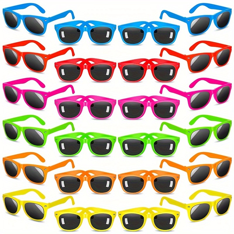 

Birthday Party And Outdoor Activity Party Sunglasses For Kids 24 Neon Sunglasses For Boys, Girls Gift For Party Favors