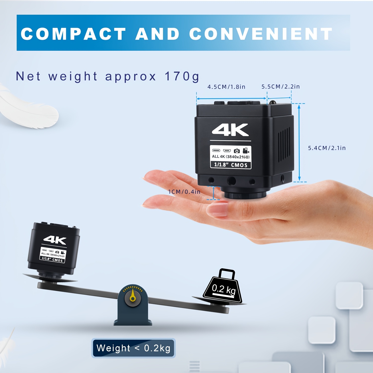 4  microscope for soldering 48mp hd interfacei and usb digital camera with 2 54 4 57cm sony imx678 sensor 150x lens video microscope Product details 4