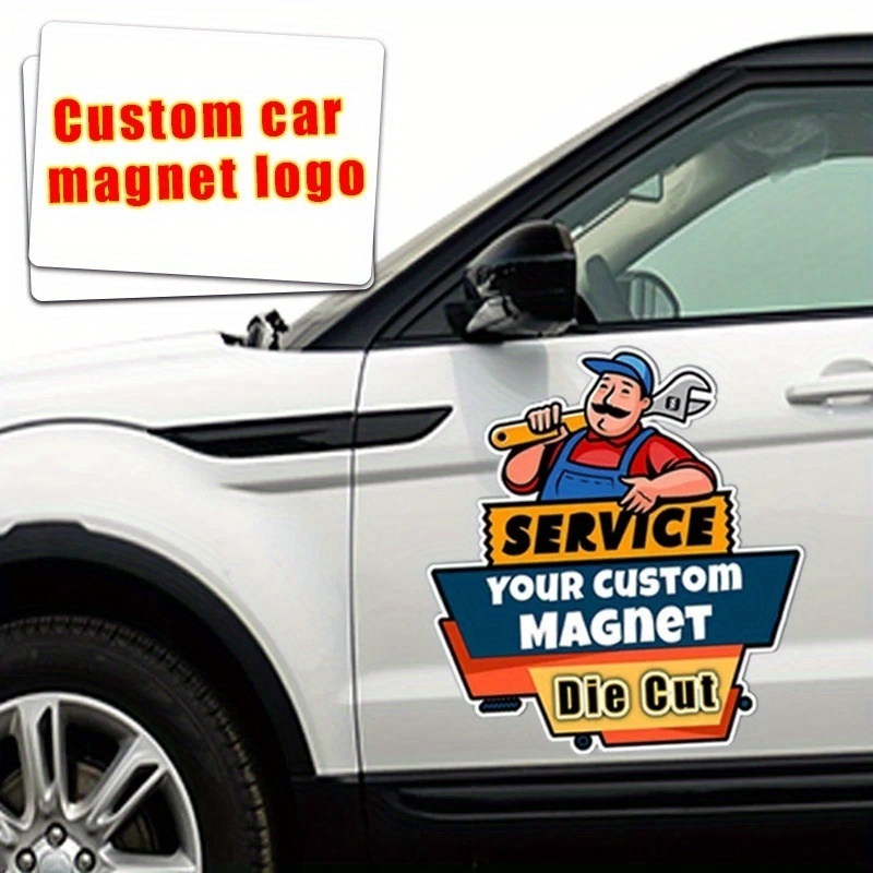 TEMU High-quality Custom Car Magnet Sign, Truck Body Sticker, Magnetic Personalized Advertising Printing, Car Modification Diy