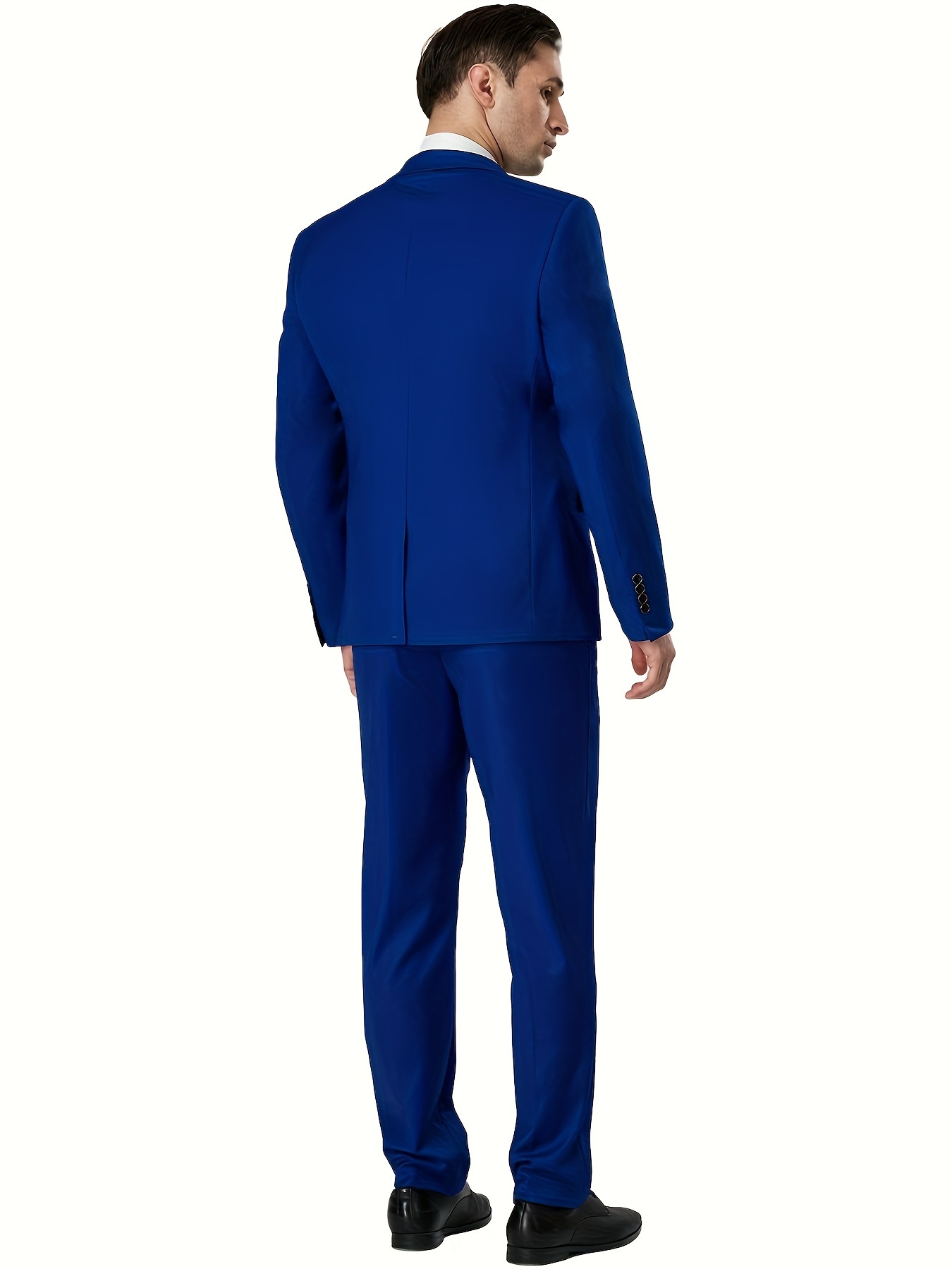 SPTALLFITJSV Ensemble Smoking 3 Pièces Homme Coupe Ajustée - Mariage, Affaires, Bal - Blazer 1 Bouton & Pantalon