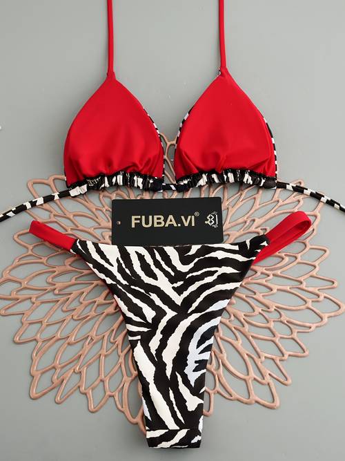 european and american new style split bikini cross border beach vacation swimsuit