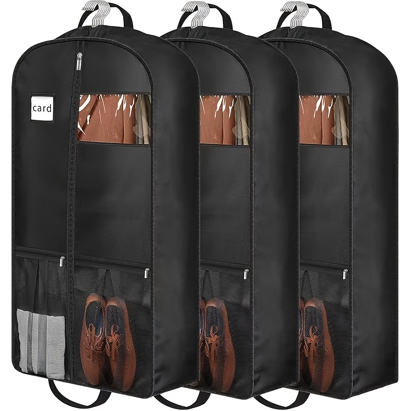 41 garment dust cover bags featuring a window sturdy hanging storage bags for shirts suits dresses and coats portable clothing protection bags home storage organizer for bedrooms closets wardrobes and dorms