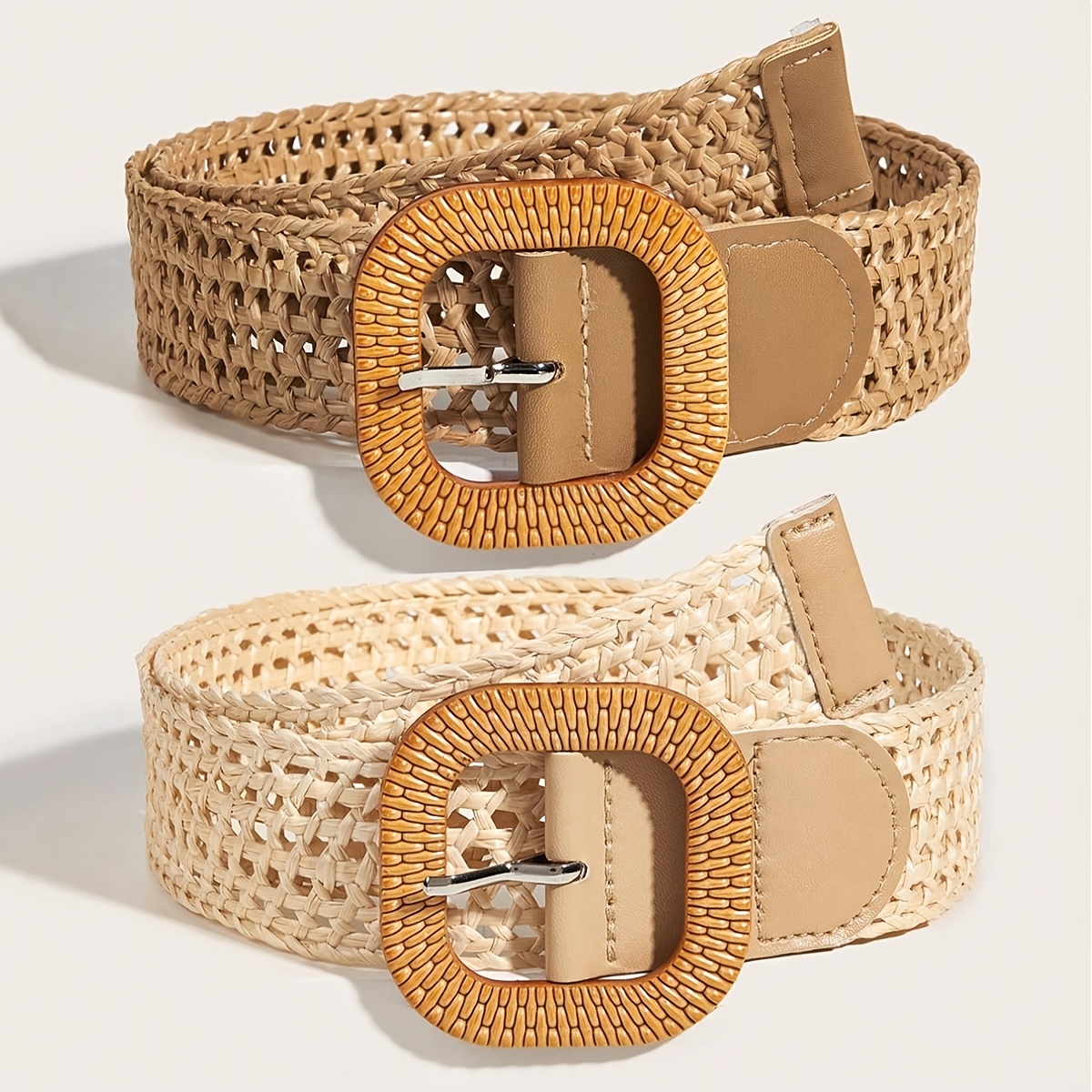 2pcs Bohemian Style Belts, Square Dress Decor Waist-cinching Belt