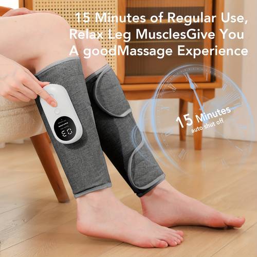 1pc vibrating air pressure leg massager with heating function 3 intensities heat levels for calf muscle relaxation leg massager great as a gift for father and mother
