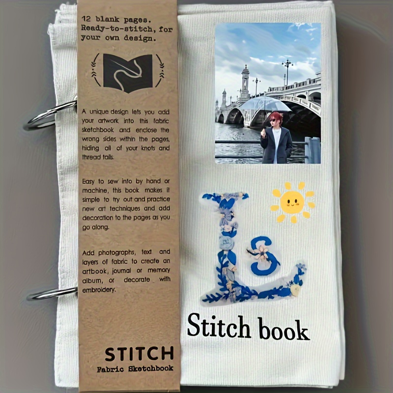 

Portable Linen Sketchbook With Unique Folding Design - Ideal For Drawing, Writing & Scrapbooking