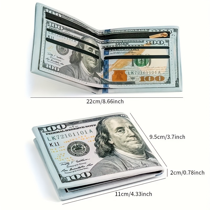 1pc Fashion Bifold Wallet, With Multi-card Slot, Zipper Coin Wallet, And Gift Box, Perfect For Men's Daily Use And Gifts