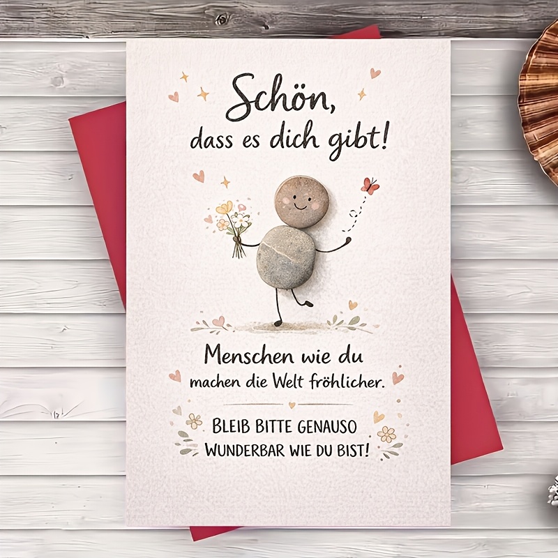  . grußkarte „du machst    “, niedliches  -kunst-design für  , partner, familie, als dankeschön, zum geburtstag, einfach so, flache karte
