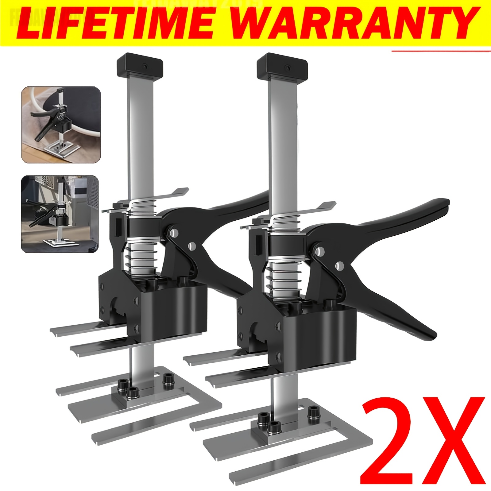 TEMU Labor Saving Arm Tool 2pcs Floor Jacks, Labor Saving Arm Tool Jack 2pcs, Height Adjustment Hand Lifting Tool Jack, Suitable For Lifting Doors,