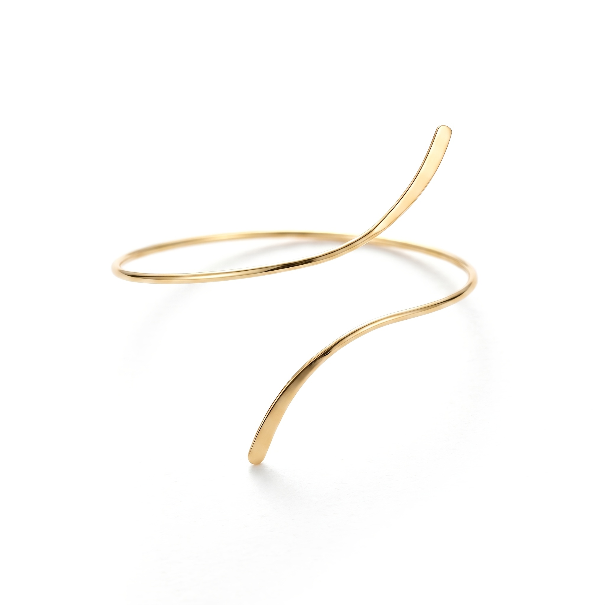 TEMU 1pc Anillo de brazo Easy Line, anillo de brazo geométrico abierto con extremos aplastados, adecuado para el uso diario de las mujeres y