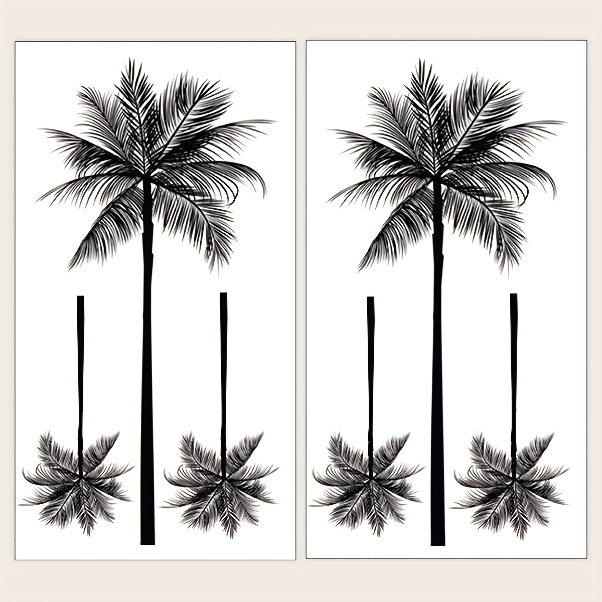 Image of 2pcs Starttoos Leaf Temporary Tattoos - Y2k Style, Waterproof Body Art Stickers For , Fingers, Wrists, Ear, Shoulder, Neck - Ideal For Parties And Festivals