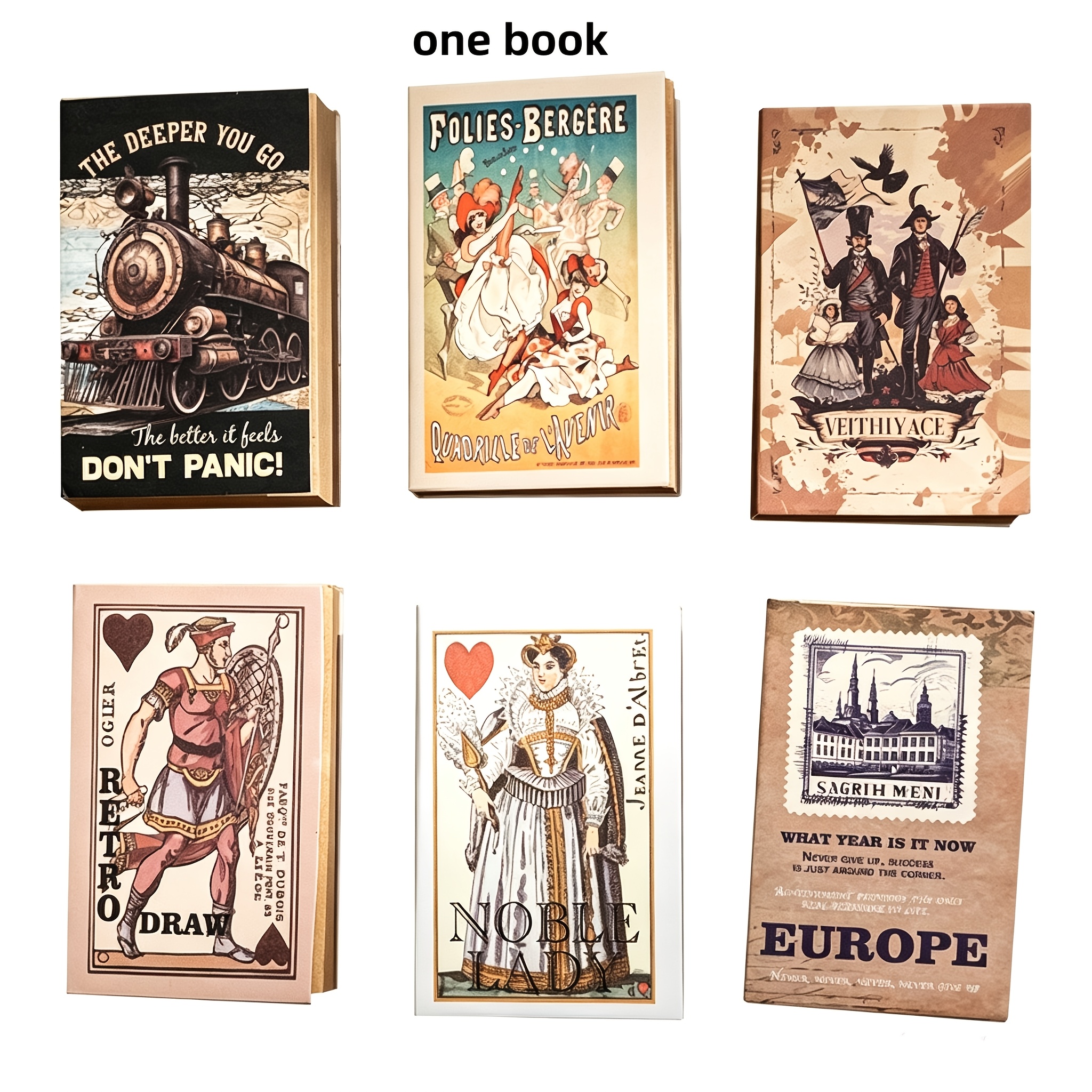 TEMU Carnet de papier rétro aléatoire 1pc de boîte à , mini journal de messages de poche, bloc-notes, petit carnet portable