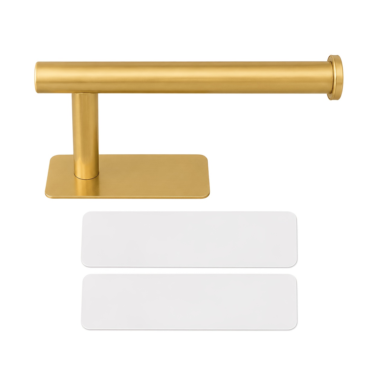 TEMU Toilet Paper Holder - Self Adhesive, Toilet Paper Holder, Brushed Nickel, Wall Mounted, Bathroom, Toilet - Stainless Steel Roll Dispenser -