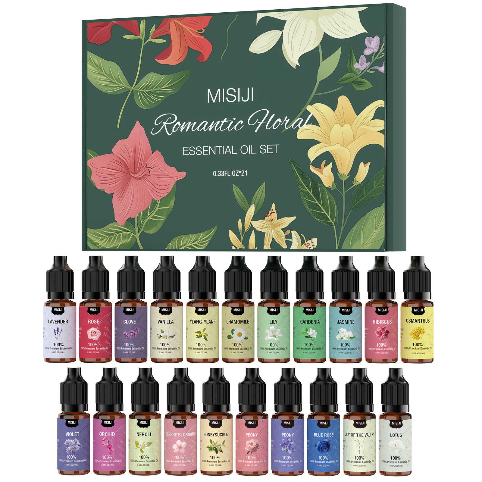 7/14/21 buc. Esențial Floral Romantic, Flori Selectate cu Ingrediente Premium, Parfumuri cu Uleiuri Esențiale de Lungă Durată, Parfum pentru Casă și Mașină, pentru Difuzoare, Umidificatoare, Fabricarea Lumânărilor, pentru Difuzoare și Umidificatoare, Potrivit pentru Utilizare în Vară