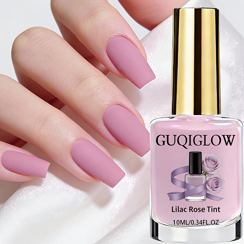 Image of Guqiglow Smoked Pink Matte Nail Strengthening Oil, Drying, Durable Formula, Essential For Busy Daily Life