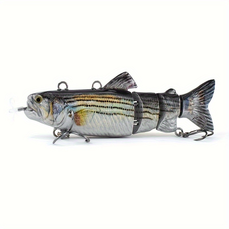 swimbait elétrico recarregável por usb - multi-articulado,   de pesca autonavio com iluminação led, à   dágua, 10cm/3.94in, ideal para presentes de       pais detalhes 7