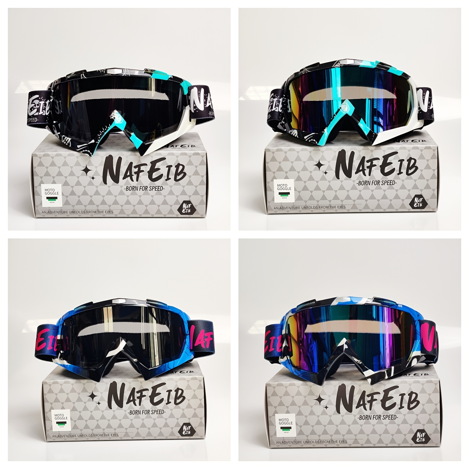 

1pc Nafieb - Off- Goggles, Polycarbonate Frame & , Comfortable Sponge , Lenses, And