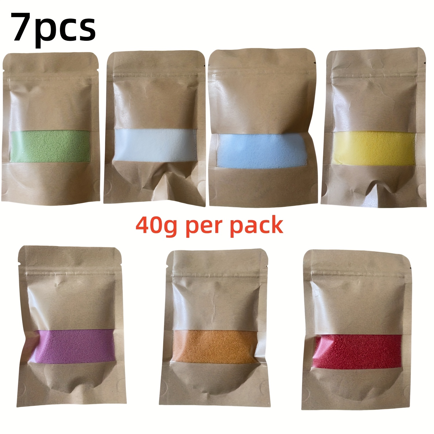 Image of Diy Colored Sand Wax Craft Supplies, 40g Per Pack With 10 Wax Wicks, A 7- Set Including Red, Yellow, Blue, Green, Orange, Purple, And White. Suitable For Parties, Dates, And Home Decor. The Gift