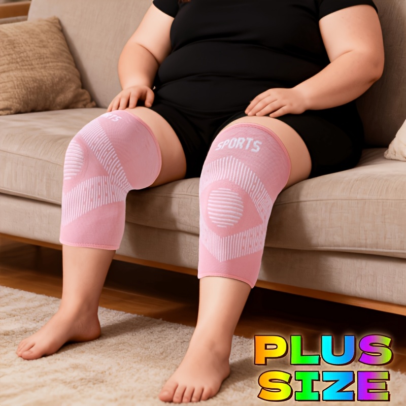 TEMU 1 Pair Extra Large Knee Braces With Non-slip Design, Breathable Oversized Compression Knee Support, Plus Size Knee Sleeves, For Gym, Workout,