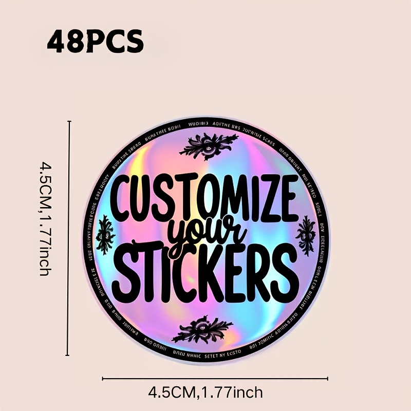 TEMU Etichette laser personalizzabili da 1,77 pollici (adesivi personalizzati) - per confezioni regalo, adesivi stampabili per confezioni natalizie,