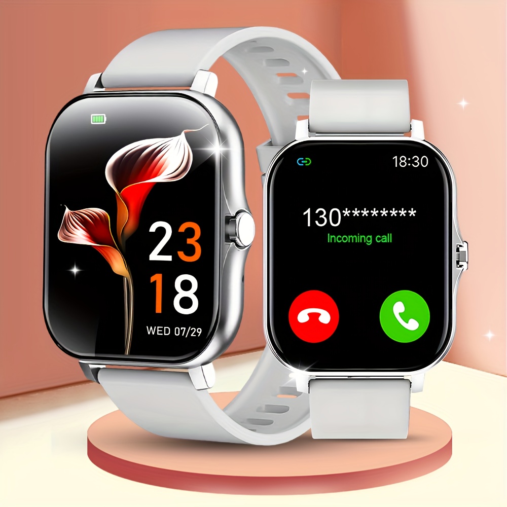 2025 New Full-Touch Screen Smart Watch with Wireless Calling, Wallpapers, Multiple Sports Modes, Message Alerts, Call Answering, Remote Photo Capture, Music Playback, Fitness Tracker, Compatible with Android and iOS, Ideal Unisex Gift for Halloween