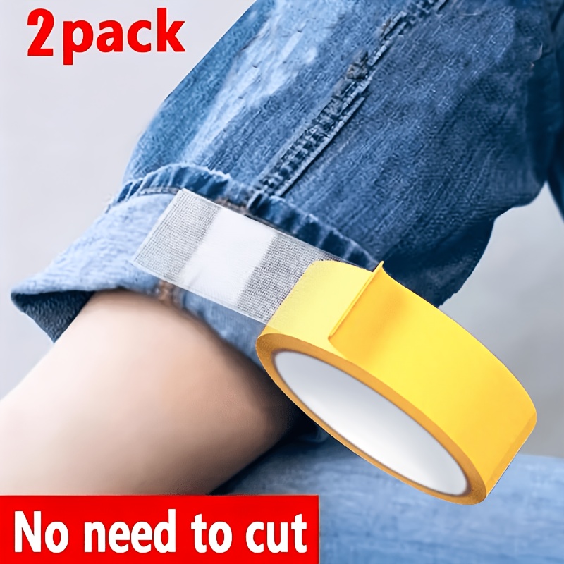 2 rolls of strong   double sided tape for fabric no sew   seamless hem taping for pants multi functional self   clothing fixing patches pant leg narrowing and length adjustment patches   fixing for necklines and edges